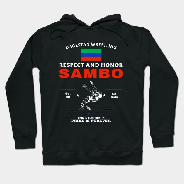 Sambo Dagestan Wrestling Hoodie by NicGrayTees